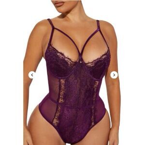 Fashion Nova Somebody To Love Lace Teddy. Size 1X.